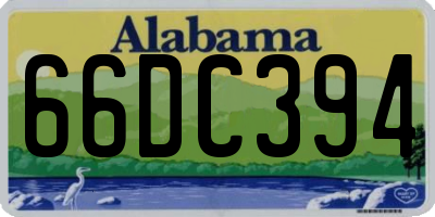 AL license plate 66DC394