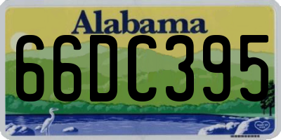 AL license plate 66DC395