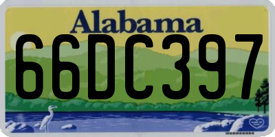 AL license plate 66DC397