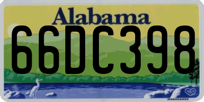 AL license plate 66DC398