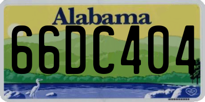AL license plate 66DC404