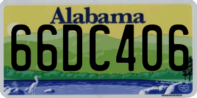 AL license plate 66DC406