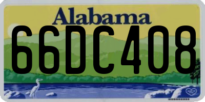 AL license plate 66DC408