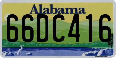 AL license plate 66DC416