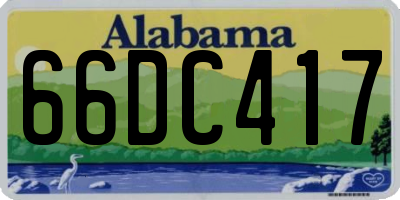 AL license plate 66DC417