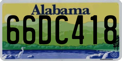 AL license plate 66DC418