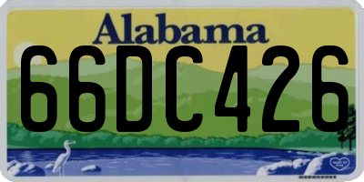 AL license plate 66DC426