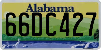 AL license plate 66DC427