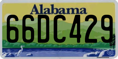 AL license plate 66DC429