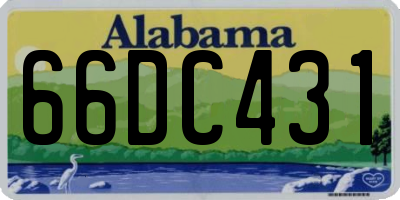 AL license plate 66DC431