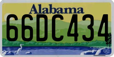 AL license plate 66DC434