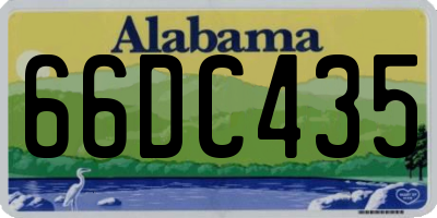 AL license plate 66DC435