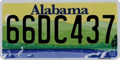 AL license plate 66DC437