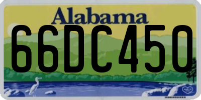 AL license plate 66DC450