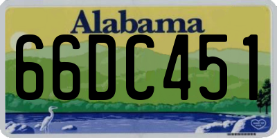 AL license plate 66DC451