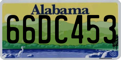 AL license plate 66DC453