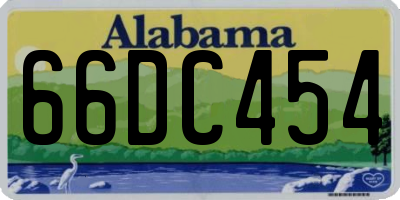AL license plate 66DC454