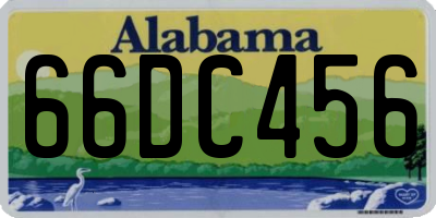 AL license plate 66DC456