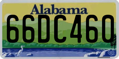 AL license plate 66DC460