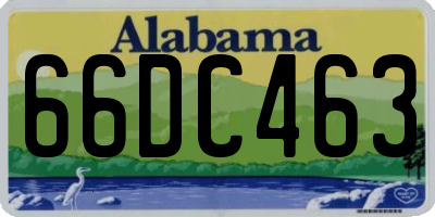 AL license plate 66DC463