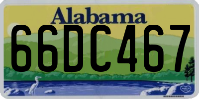 AL license plate 66DC467