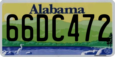 AL license plate 66DC472