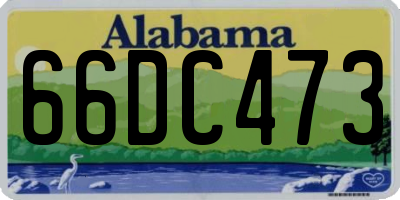 AL license plate 66DC473