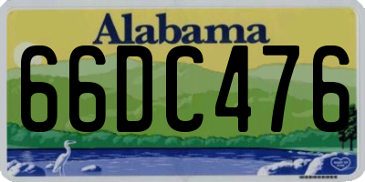 AL license plate 66DC476