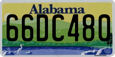 AL license plate 66DC480