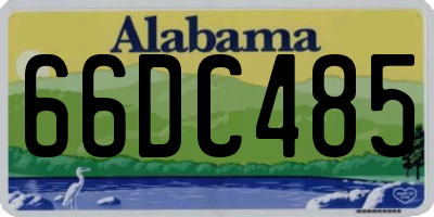 AL license plate 66DC485