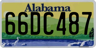 AL license plate 66DC487