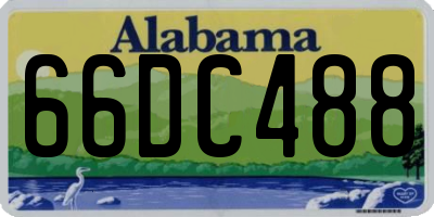 AL license plate 66DC488