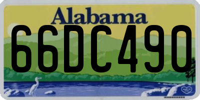AL license plate 66DC490