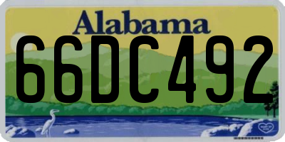AL license plate 66DC492