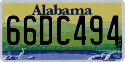 AL license plate 66DC494