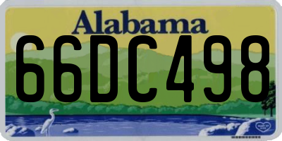 AL license plate 66DC498