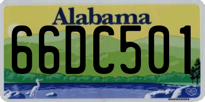 AL license plate 66DC501
