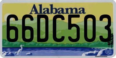 AL license plate 66DC503