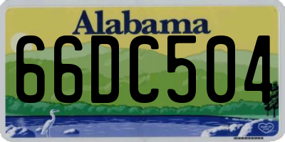 AL license plate 66DC504