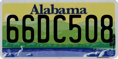 AL license plate 66DC508