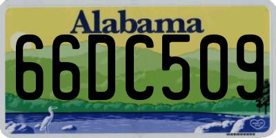 AL license plate 66DC509
