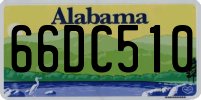 AL license plate 66DC510