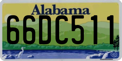 AL license plate 66DC511
