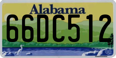 AL license plate 66DC512