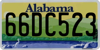 AL license plate 66DC523