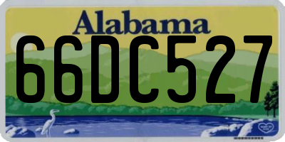 AL license plate 66DC527