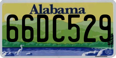 AL license plate 66DC529