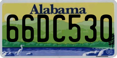 AL license plate 66DC530