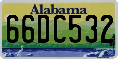 AL license plate 66DC532