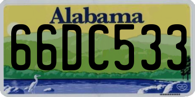 AL license plate 66DC533